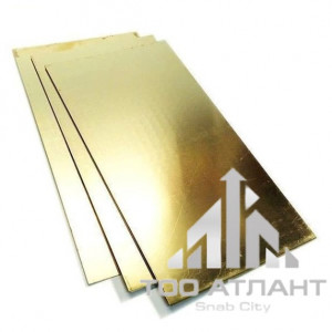 Купить Лист латунный 0,5x600x1500мм Л-63 полутвердый в Алматы