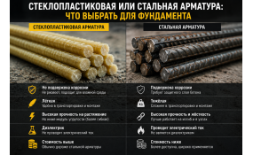 Стеклопластиковая или стальная арматура: что лучше для фундамента