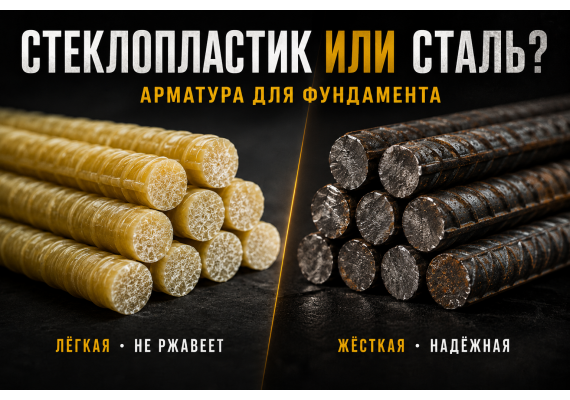 Стеклопластиковая или стальная арматура: что выбрать для фундамента
