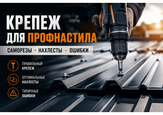 Крепеж для профнастила: саморезы, нахлесты и ошибки монтажа