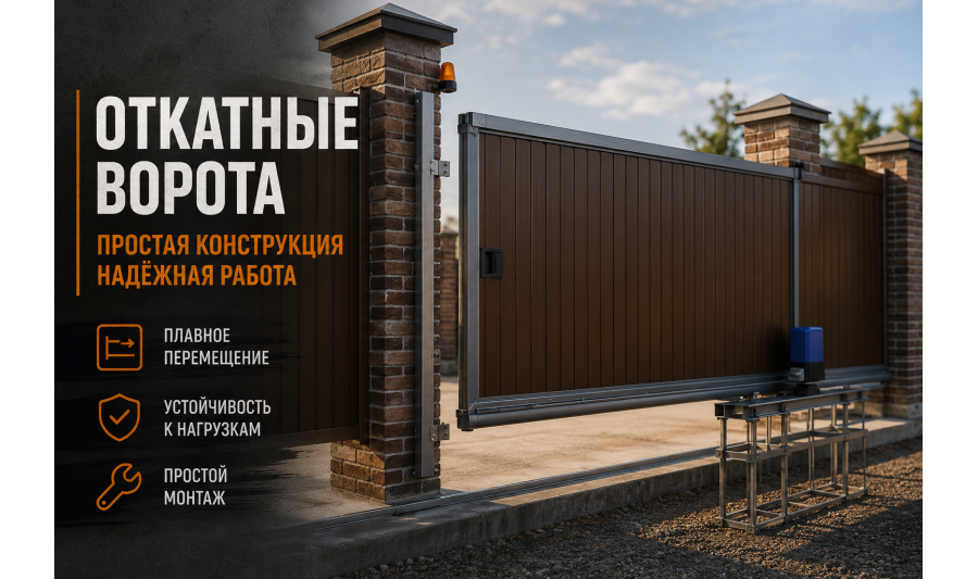 Откатные ворота из металла: как выбрать трубу, направляющую и каркас