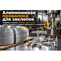Алюминиевая проволока для холодной высадки заклепок: выбор сплавов АМг5П, АД1 и Д18, расчет осадки и защита от брака