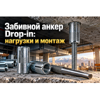 Анкер забивной стальной (цанга Drop-in): расчет нагрузок на вырыв в бетоне, глубина посадки и монтаж в Алматы