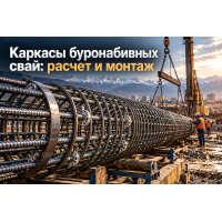 Арматурные каркасы буронабивных свай: расчет арматуры А500С, спираль и кольца жесткости