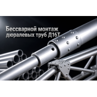 Бессварной монтаж дюралюминиевых труб Д16Т: телескопические узлы, заклепки и мачты в Алматы