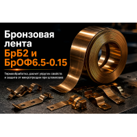 Бронзовая лента БрБ2 и БрОФ6.5-0.15: режимы закалки, состаривание и штамповка пружинящих деталей Бронзовая лента БрБ2 и БрОФ6.5-0.15: режимы закалки, состаривание и штамповка пружинящих деталей