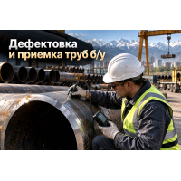 Дефектовка и приемка труб б/у и восстановленных: замер остаточной толщины стенки, УЗК, оценка коррозии и категории износа