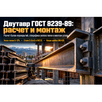 Двутавр стальной горячекатаный ГОСТ 8239-89: расчет пролетов перекрытий, выбор стали Ст3сп/09Г2С и монтаж с уклоном полок