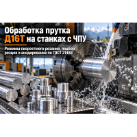 Дюралюминиевый пруток Д16Т для обработки на ЧПУ: режимы резания, допуски ГОСТ 21488 и анодирование