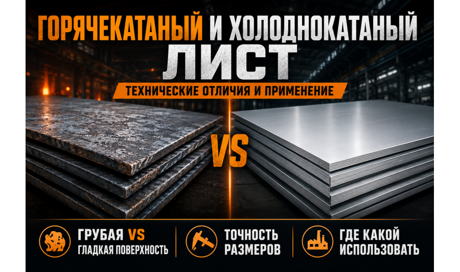 Технические отличия горячекатаного и холоднокатаного листа