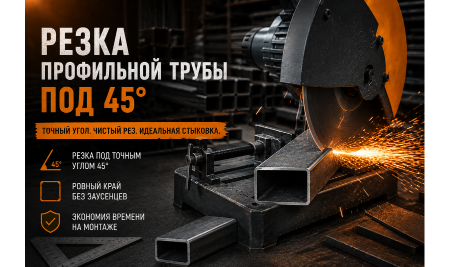 Резка профильной трубы под 45 градусов: как подготовить детали для рам, ворот и навесов