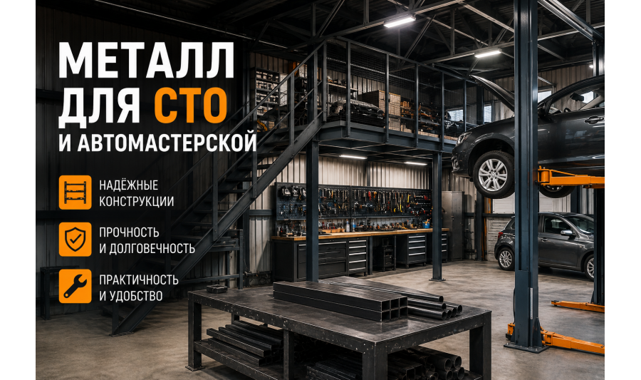 Металл для СТО и автомастерской: что предусмотреть заранее