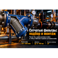 Фильтр сетчатый фланцевый и муфтовый (грязевик): выбор размера ячейки сетки, расчет гидравлического сопротивления и монтаж в Алматы Фильтр сетчатый фланцевый и муфтовый (грязевик): выбор размера ячейки сетки, расчет гидравлического сопротивления и монтаж в Алматы