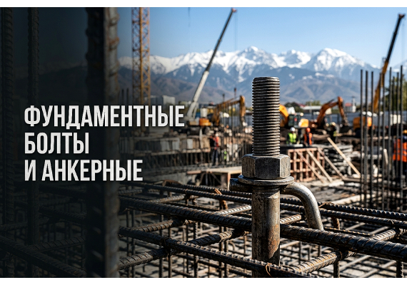 Фундаментные болты и анкерные шпильки из стального круга: как выбрать и заказать в Алматы
