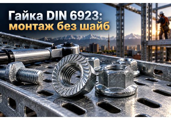 Гайка шестигранная с фланцем DIN 6923: выбор классов прочности, рифленый буртик и вибростойкий монтаж