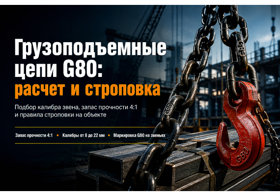 Грузоподъемные цепи класса 8 (G80): выбор калибра, расчет нагрузки и строповка на стройке