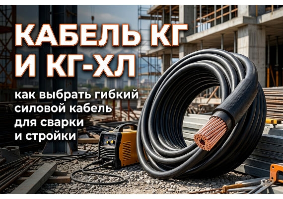 Кабель КГ и КГ-ХЛ: как выбрать гибкий силовой кабель для сварки и стройки