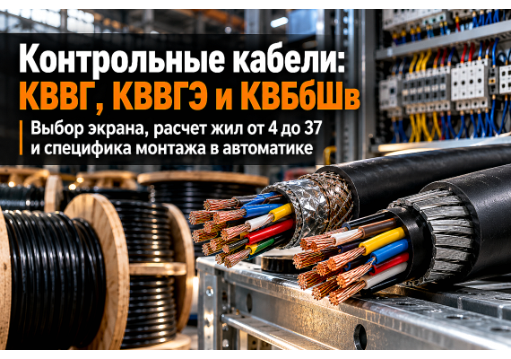 Кабель контрольный КВВГнг(А)-LS, КВВГЭнг(А)-LS и КВБбШв: выбор жил, экранирование и монтаж в Казахстане