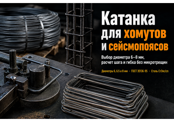 Катанка стальная для хомутов и армопоясов: выбор диаметра, расчет расхода и гибка