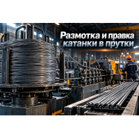 Катанка стальная в бухтах: размотка, правка на правильно-отрезных станках, резка в размер и допуски по ГОСТ 30136-95