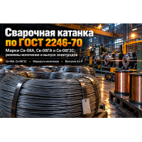 Катанка сварочная Св-08А, Св-08ГА и Св-08Г2С: выбор стали по ГОСТ 2246-70, перетяжка и производство электродов