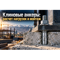 Клиновой анкер для бетона (М6–М24): расчет нагрузок на вырыв и срез, глубина заделки и монтаж в сейсмозоне Алматы