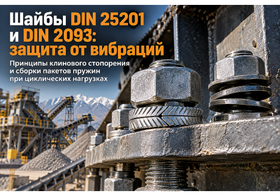 Клиновые стопорные шайбы (DIN 25201) и тарельчатые шайбы DIN 2093: выбор, расчет затяжки и монтаж при вибрационных нагрузках