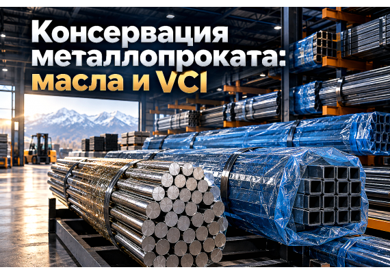 Консервация металлопроката: выбор защитных смазок, ингибиторов коррозии VCI и правила расконсервации