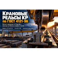 Крановые рельсы КР-70, КР-80, КР-100 по ГОСТ 4121-96: выбор профиля под нагрузки мостовых и козловых кранов, рихтовка и монтаж в Казахстане