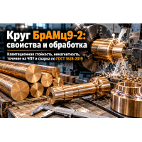 Круг бронзовый БрАМц9-2: выбор сплава по ГОСТ 1628-2019, точение на ЧПУ, немагнитные свойства и сварка в Казахстане