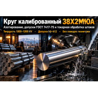 Круг калиброванный 38Х2МЮА: азотирование, допуски ГОСТ 7417-75 и токарная обработка штоков и плунжеров в Алматы