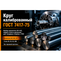 Круг калиброванный ГОСТ 7417-75: выбор квалитета точности, марки стали и допусков для станков с ЧПУ Круг калиброванный ГОСТ 7417-75: выбор квалитета точности, марки стали и допусков для станков с ЧПУ