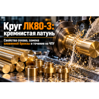 Латунный круг ЛК80-3 (кремнистая латунь): свойства сплава, замена бронзы, точение на ЧПУ и применение в Казахстане