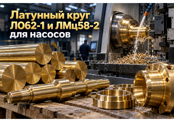 Латунный круг ЛО62-1 и ЛМц58-2: выбор сплава для насосного оборудования, запорной арматуры и перекачки солевых сред
