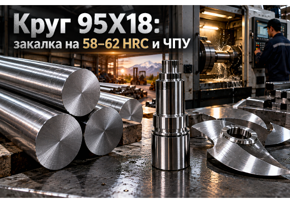 Круг нержавеющий 95Х18: термообработка на 58–62 HRC, точение на ЧПУ и применение для износостойких деталей