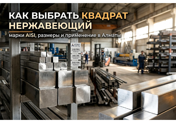Как выбрать квадрат нержавеющий: марки AISI, размеры и применение в Алматы