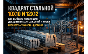 Квадрат стальной 10х10 и 12х12: выбор металла для ковки и ограждений