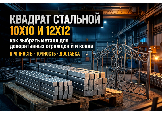 Квадрат стальной 10х10 и 12х12: как выбрать металл для декоративных ограждений и ковки