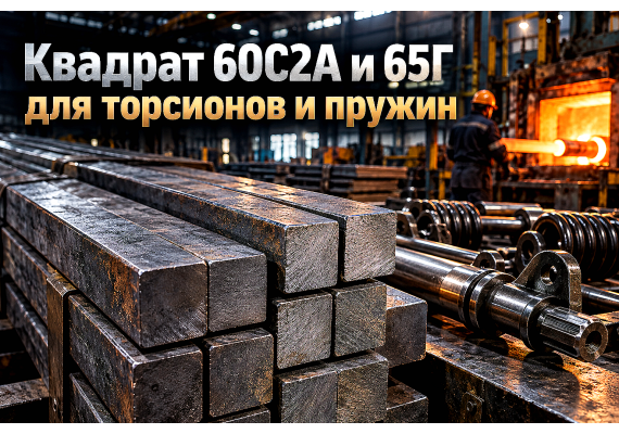 Квадрат стальной 60С2А и 65Г: выбор рессорно-пружинного проката для торсионов и упругих элементов