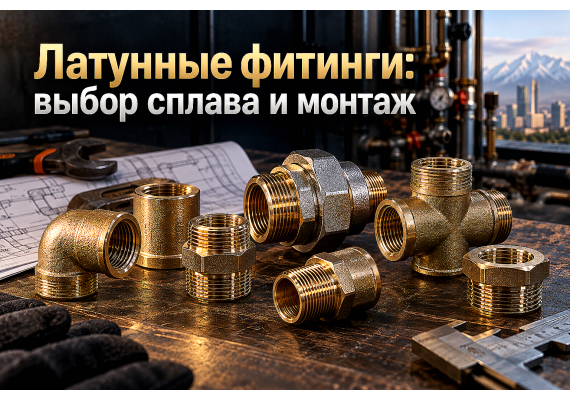 Латунные резьбовые фитинги: как выбрать муфты, ниппели, футорки и углы для водоснабжения и отопления в Алматы