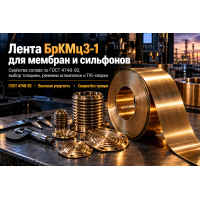 Бронзовая лента БрКМц3-1: свойства, выбор толщины, штамповка мембран и сильфонов в Казахстане Бронзовая лента БрКМц3-1: свойства, выбор толщины, штамповка мембран и сильфонов в Казахстане
