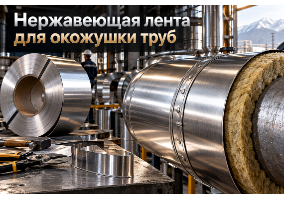Лента нержавеющая AISI 304 и AISI 430 для окожушки теплоизоляции: выбор толщины, зиговка замков и монтаж в Казахстане