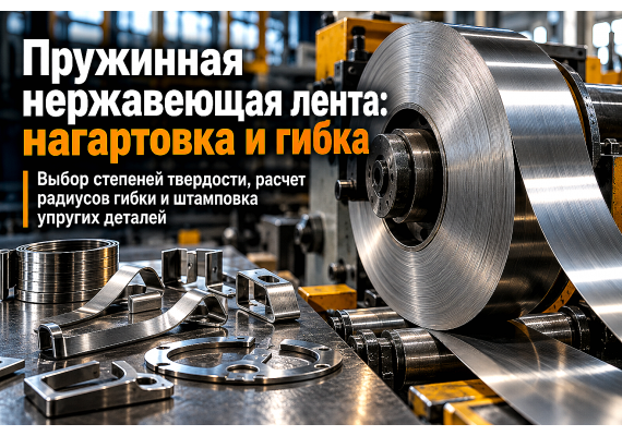 Лента нержавеющая нагартованная и пружинная: выбор степени твердости, штамповка и изготовление упругих деталей
