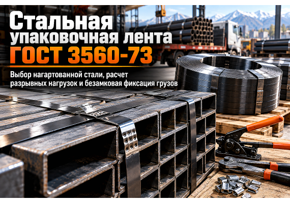 Лента стальная упаковочная ГОСТ 3560-73: выбор состояний, расчет разрывного усилия и правила обвязки грузов в Алматы