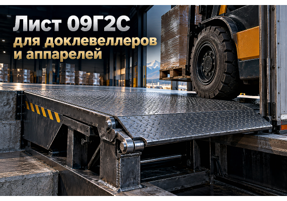 Лист горячекатаный для уравнительных платформ (доклевеллеров) и перегрузочных мостов: выбор стали 09Г2С, расчет толщины настила, шарниры аппарели и сварка в Алматы