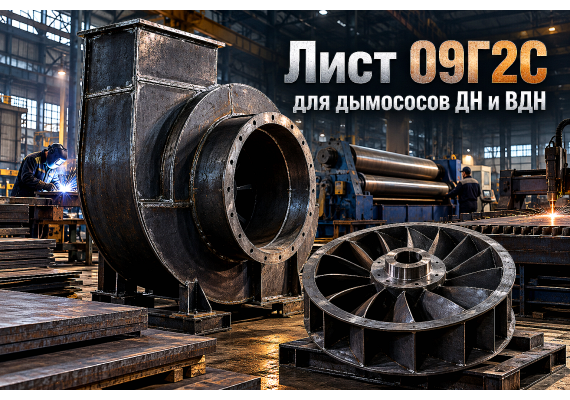 Лист горячекатаный для тягодутьевых машин котельных (дымососов ДН и вентиляторов ВДН): выбор стали 09Г2С, расчет толщины улитки и защита от золового износа