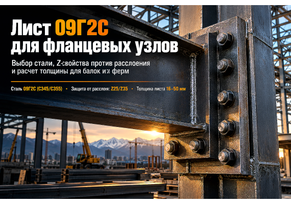 Лист горячекатаный для фланцевых соединений балок и ферм: выбор стали 09Г2С, Z-свойства и монтаж