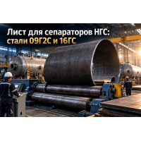 Лист горячекатаный для нефтегазовых сепараторов НГС и факельных емкостей: выбор стали 09Г2С и 16ГС, расчет толщины и вальцовка