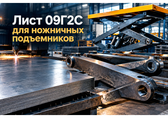 Лист горячекатаный для ножничных подъемников, подъемных столов и гидробортов: расчет толщины рычагов, выбор стали 09Г2С и раскрой в Казахстане
