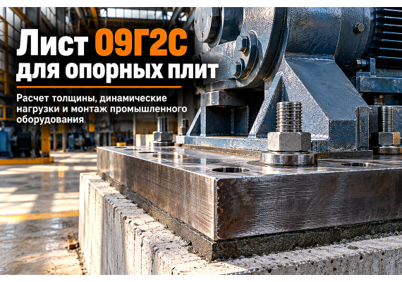 Лист горячекатаный для опорных плит технологического оборудования: выбор стали 09Г2С, расчет динамических нагрузок и монтаж